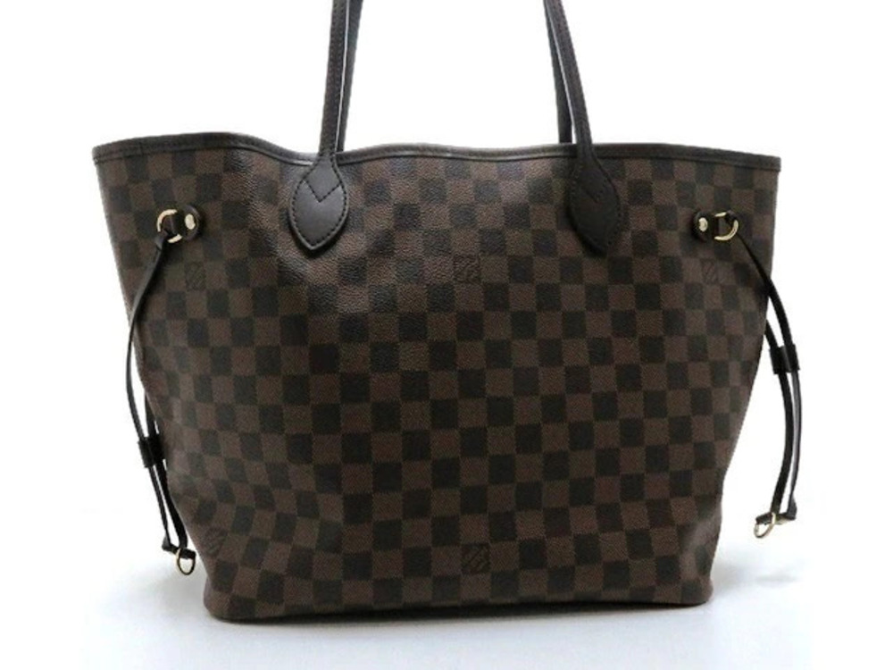 LOUIS VUITTON Neverfull Tote Bag Damier Cerise Red